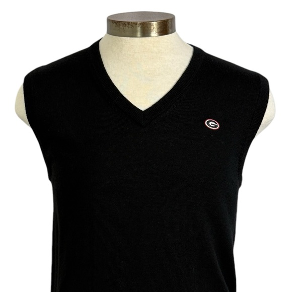 Brooks Brothers UGA Men’s Sz Small V-Neck Merino SweaterVest ￼ - Picture 2 of 6